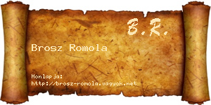 Brosz Romola névjegykártya